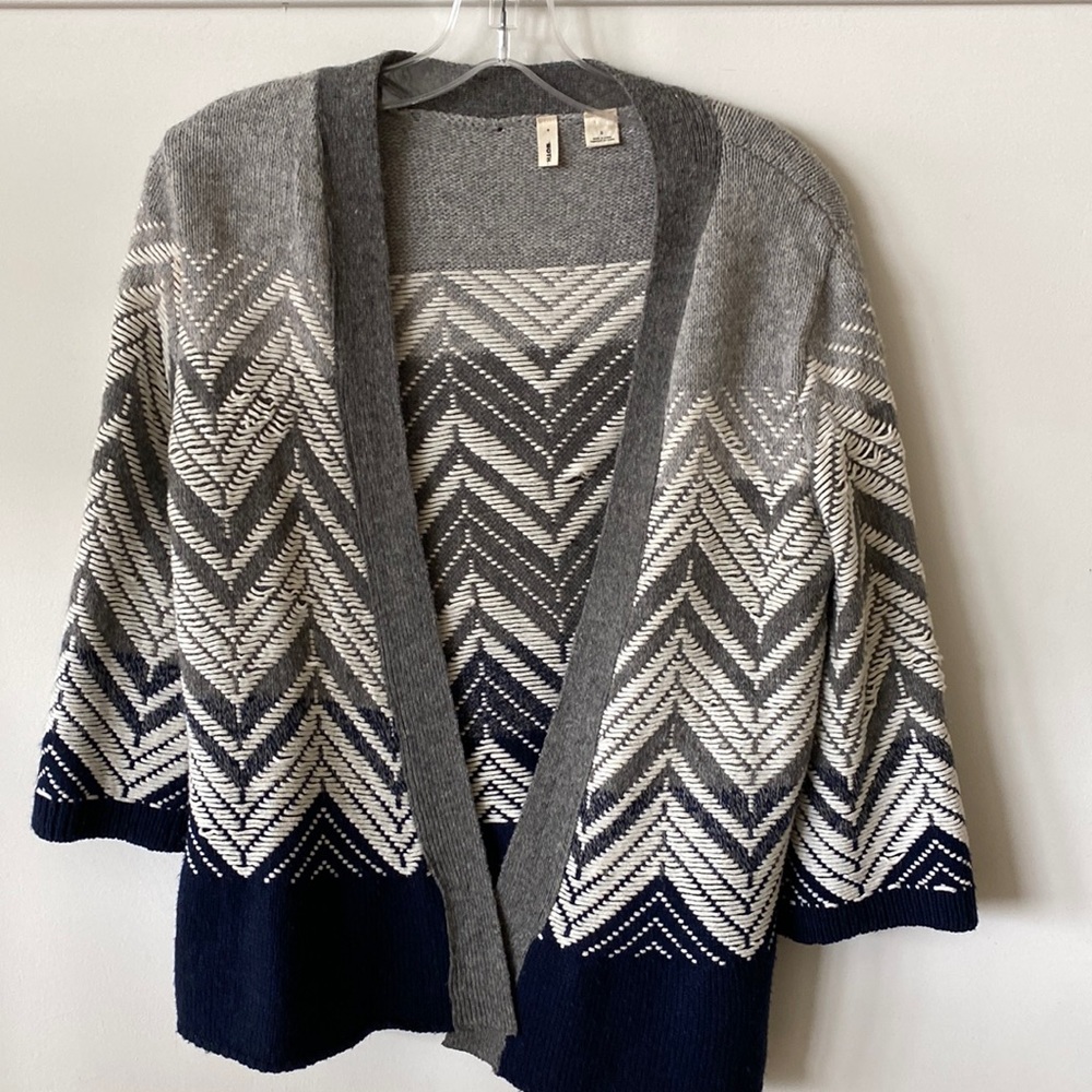 “MOTH by Anthropologie” open cardigan;EUC ( some piling/pulls in yarn;size small